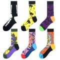 Happy Funny Unisex Horrible Cat Ghost Colorful Skeleton Halloween Bat Male Crew Socks Streetwear Cotton Men Skateboard Dress|Men