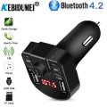 5v 3.1a Car Charger Fm Transmitter Handsfree Wireless Car Mp3 Player Usb Aux Car Kit Bluetooth Can Connect 2 Phone Fm Modulator