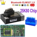 Mini Elm327 V1.5 Pic18f25k80 Obd2 Code Scanner Reader Elm 327 1.5 Obd Bluetooth Diagnostic Scan Tool V1.5 25k80 Chip For Android