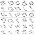 1PCS 3D Car Decals 25mm Metal Diy Lower Case Chrome Numbers And Letters Stickers Exterio Small Alphabet Customize For Motorcycle