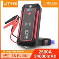 Car Jump Starter 24000mAh 2500A Power Bank Car Battery with 10W Wireless Charger LCD Screen Safety Hammer Jump starter|Jump Star