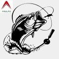 Aliauto Creative Car Sticker Bass Fish Ocean Sea Truck Window Vinyl Accessories Pvc Decal Black/silver For Lada Mazda,16cm*16cm