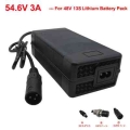 48v 3a Electric Bike Battery Li Ion Charger Output 54.6v 3a Xlr Male Connector For 13s 48 Volt Ebike Scooter Battery With Fan -