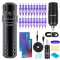 Mast Adjustable Stroke Permanent Makeup Tattoo Machine RCA Interface with Cartridge Needles Mini Wireless Power Tattoo Kit|Tatto
