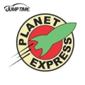 Jump Time 13cm x 13cm For Futurama Planet Express Logo Vinyl Sticker Car Truck Window Decal JDM Wall Bumper Car Accessories|Car