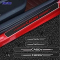 4pcs Carbon Fiber Car Door Sill Decal Sticker For Volkswagen Caddy Auto Accessories|Car Stickers| - Officematics.com
