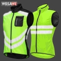 Wosawe Motorcycle Reflective Vest High Visibility Motocross Riding Off-road Bicycle Vest Windbreaker Running Sports Jacket - Ref