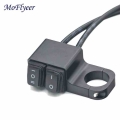 MoFlyeer Waterproof Motorcycle ATV 22mm Handlebar Double Control Kill Button Switch Headlight Hazard Brake Fog Light Switches|Mo