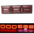 2pcs 24V LED Trailer Dynamic LED Car Truck Tail Light Turn Signal Lmap Rear Indicator Brake Lights for Lorry Trailer Van Caravan