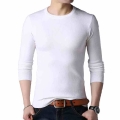 BROWON Brand Men Autumn Sweater Men's Long Sleeve O Neck Slims Sweater Male Solid Color Business White Sweater Oversize M 4X