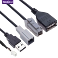 Car Aux Audio Media Data Wire Usb Adapter 4 Pin Plug Cable For Subaru For Honda For Toyata For Mazda Radio Cd Android Navigation