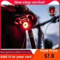Smart Bicycle Rear Light Auto Start/Stop Brake Sensing IPx6 Waterproof USB Charge Cycling Tail Taillight Bike LED Light|Bicycle