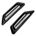 Leepee 1 Pair Car False Air Outlet Decoration Stickers Side Mesh Cover Universal Shark Gills Auto Sticker Hood Bonnet - Car Stic