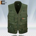 Men Fishing Vests Outdoor Casual Multi pockets Sleeveless Jackets Male Summer Breathable Mens Mesh Vest Photography Waistcoat|Ve