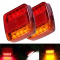 2pcs 12V 24V LED Rear Light Stop Tail Indicator Truck Trailer Van Bus Pickup Bike 4x4 20 Leds Durable Car Warning Lights 10 30V|