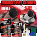 30ML Motorcycle Exhaust Pipe Cleaner Spray Car Rust Remover Repair Maintenance Polished Tools Set with Brush Cloth and Sponge|Pa