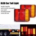 2Pcs 12V Waterproof 8 LED Car Tail Light Rear Lamps Pair Boat Rear Parts for Trailer Caravans UTE Campers Truck Car Lighting|Tru