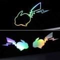 2pcs Car Sticker Lovely Decal Fuel Tank Cover Door Window Bumper Trunk Motorcycle Helmet Reflective Waterproof Stickers - Car St