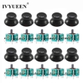 Ivyueen 10 Sets For Xbox 360 Controller 3d Analog Stick Joystick Sensor Potentiometer And Thumbsticks Cap Grip Cover Repair Part