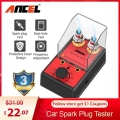 Ancel Car Spark Plug Tester Ignition System Tester 220v 110v Automotive Diagnostic Tool Double Hole Analyzer Spark Plug Analyzer