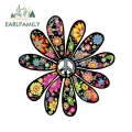 Earlfamily 13cm X 12.3cm For Flower Power Peace Campervan Car Stickers Car Assessoires Decal Vinyl Funny Personality Sticker - C