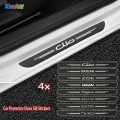 4pcs Car Protector Door Sill Stickers For Renault Clio Zoe Duster Megane Twingo Logan Kadjar Car Tyling - Car Stickers - Officem