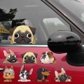 Car Stickers Reflective Cute Dog Vinyl Decal Bulldog Shar Pei Starling Dog Lovely Styling Creative Stickers for Windshield|Car S
