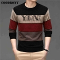 COODRONY Brand Autumn Winter Soft Warm Chenille Wool Sweater Streetwear Fashion Striped Jersey Knitted O Neck Pullover Men C1356