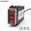 Xcgaoon Qc3.0 Double Usb Quickcharge Car Charger Adapter With Led Voltmeter Plug & Play Cable For Nissan - Cables, Adapters
