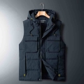 2021 AUTUMN Winter Sleeveless Jacket Down Vest Men's Warm Thick Hooded Coats Padded Waistcoat Plus Size XL 5XL 6XL 7XL 8XL|