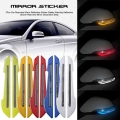 2 Pcs Car Rearview Mirror Reflective Sticker Car styling Safety Warning Reflective Sticker Car Rearview Mirror Decorative Strip|