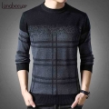 2021 New Fashion Brand Sweater Mens Pullovers Thick Slim Fit Jumpers Knitwear Woolen Winter Korean Style Casual Clothing Men|Pul