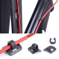 Risk Bicycle Cables Housing Aluminum Bike Oil Tube Fixed Clips C Shape Shift Brake Guide Cable Tube Fixed Clamp Frame Buckle - B
