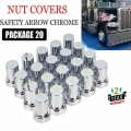 20Pcs 33mm Safety Arrow Chrome Lug Nut Covers ABS Plastic 60mm Long for Trucks Trailers Bus|Truck Accessories| - Officematics.