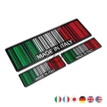 High Quality 3D Bar Code Sticker Made In Italy Motorcycle Tank Pad Decal Case for Honda Yamaha Suzuki Kawasaki BMW|Decals &