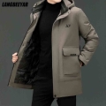 Top Grade Warm Winter Designer Brand Luxury Top Quality Hooded Casual Fashion Parka Jacket Men Windbreaker Coats Clothes Men|Par