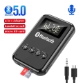 Bluetooth 5.0 Receiver Transmitter Lcd Wireless Adapter 3.5mm Jack Aux Fm Car Kit Handsfree Call & Mic For Pc Tv Car Kit Spe