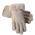 Men‘s women's autumn winter thicken warm natural one piece wool fur leather glove male winter brand wool fur mitten R2218|Me