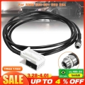New 3.5mm 12pin Female Black Aux Audio Input Kit Adapter Music Cable Wire For Bmw E60 E61 E63 E64 Aux In Adapter - Cables, Adapt