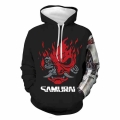 Punk 2077 Game Anime Cosplay hoodies Men Funny 3D Print Polyester Samurai Graphic Printed Hoodies Casual Sweatshirt|Hoodies &amp