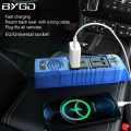 BYGD 150W Car Power Inverter DC 12V to AC 220V Auto Power Converter Europe Universal Socket 2.4A Dual USB Port Charger Adapter|C