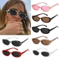 1 PC Retro Sunglasses for Women Small Oval Frame Sun Glasses Shades Polarized Eyewear UV400 Sunglasses|Motorcycle Glasses| - O