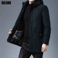 Brand Casual Fashion Thicken Warm Men Long Parka Winter Jacket With Hood Heavy Windbreaker Coats Top Quality Mens Clothing 2021|