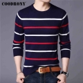 COODRONY Brand Sweater Men Fashion Casual Striped O Neck Pull Homme Spring Autumn Cotton Knitwear Pullover Clothing Jersey C1003