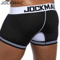 JOCKMAIL Boxers Elasticity Mesh Underwear Men Boxers Homme Cueca Boxer Shorts Sexy Mens Pouch Boxers Male Underpants Gay Pantie|