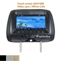 Universal 7" Touch Screen 1024*600 Car Headrest Monitor Mp5 Player Pillow Monitor Support Video Sync/ Mirror Link/ Headphon
