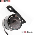 Koorinwoo Car parking camera system 10 Lights Night Vision Front cam Form HD CCD Car Rear view Camera 170 Wide Angle Universal|h