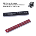 3d Metal Chrome Limited Edition Car Sticker Motorcycle Stickers Badge Decal Emblem For Honda Suzuki Kawasaki - Car Stickers - Of