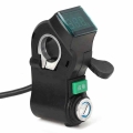 Electric Bicycle E bike Handlebar Throttle Accelerator Grip Electric Scooter Thumb Throttle with Key Lock Switch LCD Display|Ele
