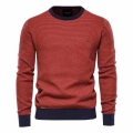 AIOPESON Cotton Spliced Pullovers Sweater Men Casual Warm O neck Quality Mens Knitted Sweater Winter Fashion Sweaters for Men|Pu
